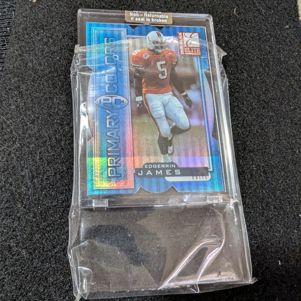 1999 Donruss Elite - Primary Colors Edgerrin James #6 of 40 Blue Die Cut RARE